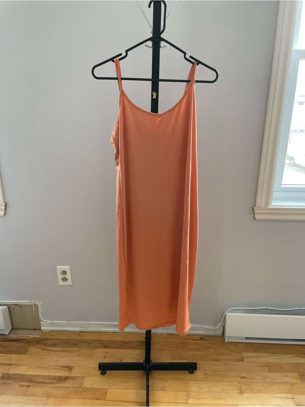 Betsey Johnson Pink and Orange Abstract Mesh Midi Dress - Picture 4 of 9